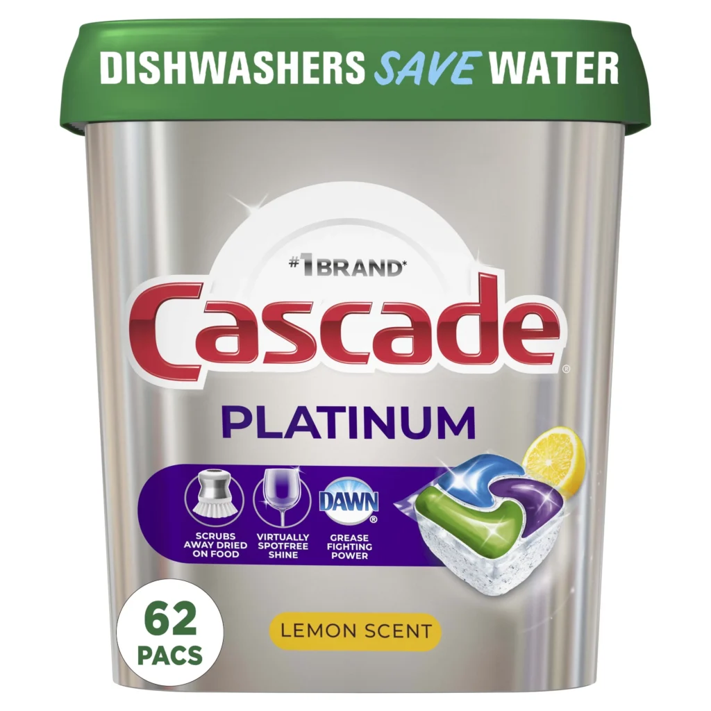 Cascade Platinum ActionPacs Dishwasher Detergent Lemon Scent